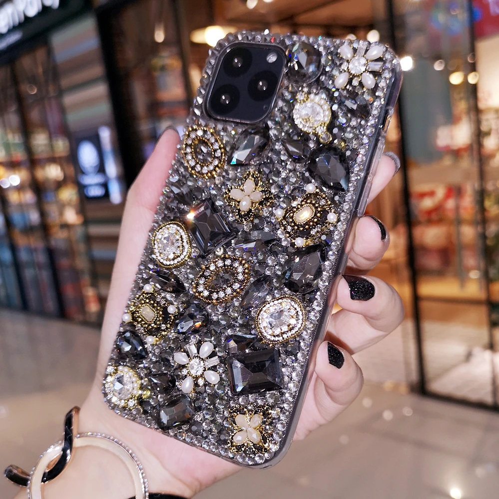 Black crystal Handmade Case 3D Phone Cover for iPhone 7 8 11 12 13 x xs max pro plus Bing Crystal Diamond girl Gift Bracelet
Black crystal Handmade Case 3D Phone Cover for iPhone 7 8 11 12 13 x xs max pro plus Bing Crystal Diamond girl Gift Bracelet