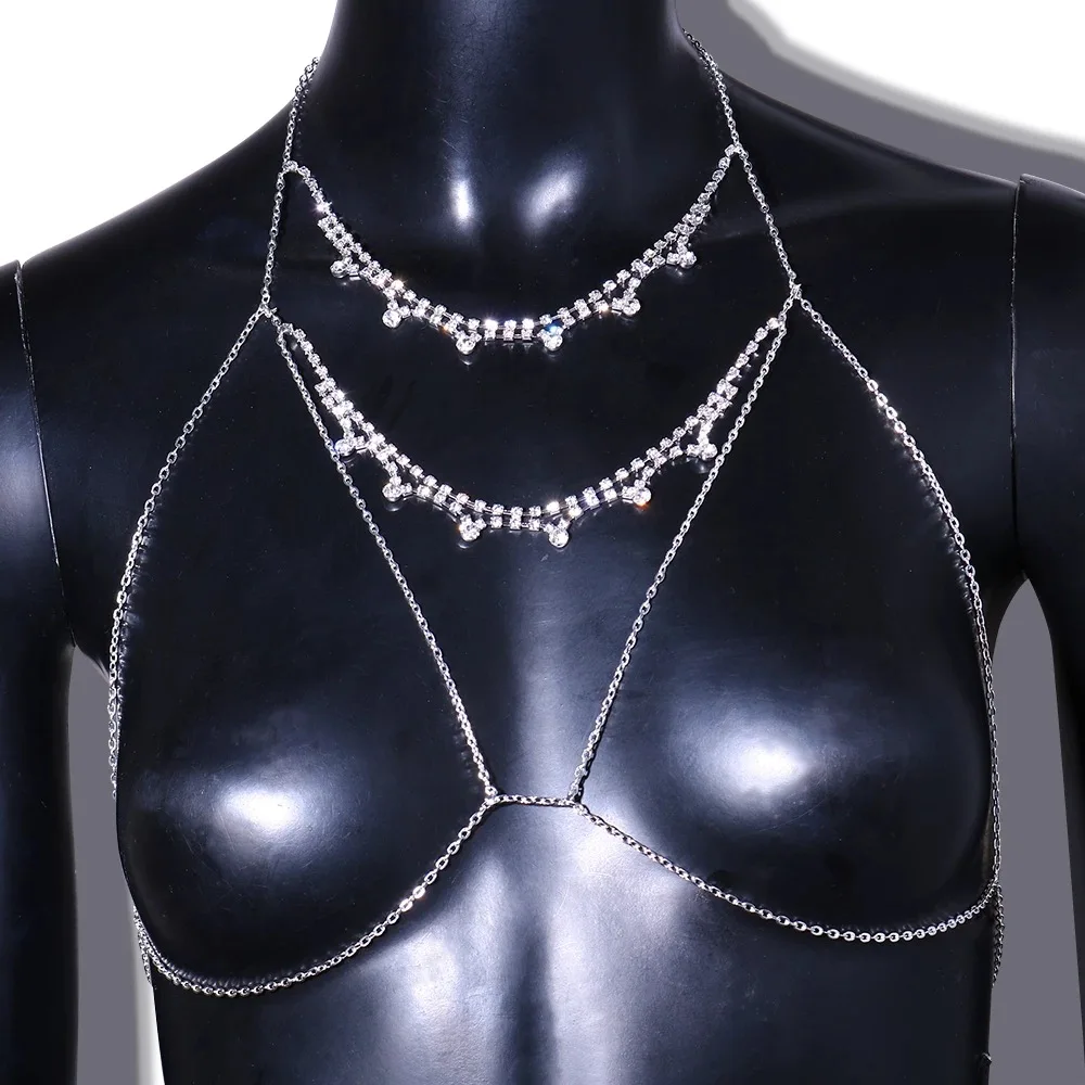 XIKH Rhinestones Sexy Beach Party Female Hollow Bikini Body Chain Tassel Women Chest Chain Girl Cross Metal Bra Accessories Gift
XIKH Rhinestones Sexy Beach Party Female Hollow Bikini Body Chain Tassel Women Chest Chain Girl Cross Metal Bra Accessories Gift
