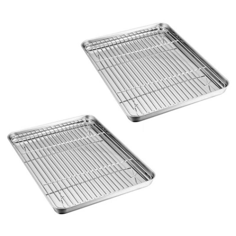 2X Dedicated Double-Layer Stainless Steel Baking Tray Grill For Household Ovens Grid Oil Filter Pan Food Tray
2X Dedicated Double-Layer Stainless Steel Baking Tray Grill For Household Ovens Grid Oil Filter Pan Food Tray