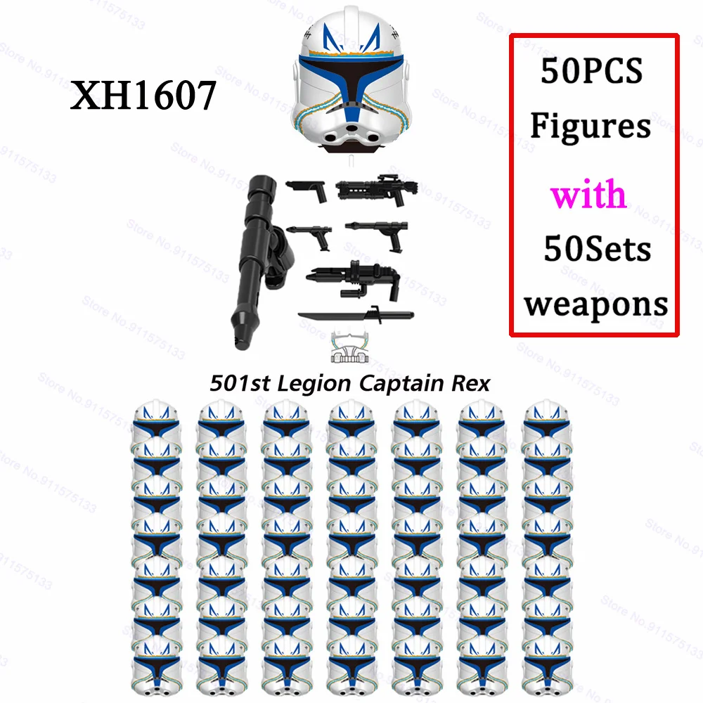 50pcs/lot 327th Corps Building Blocks Brick 501st Clone Trooper Legion 212th Attack Battalion Star Figures Wars Toy Soldier
50pcs/lot 327th Corps Building Blocks Brick 501st Clone Trooper Legion 212th Attack Battalion Star Figures Wars Toy Soldier