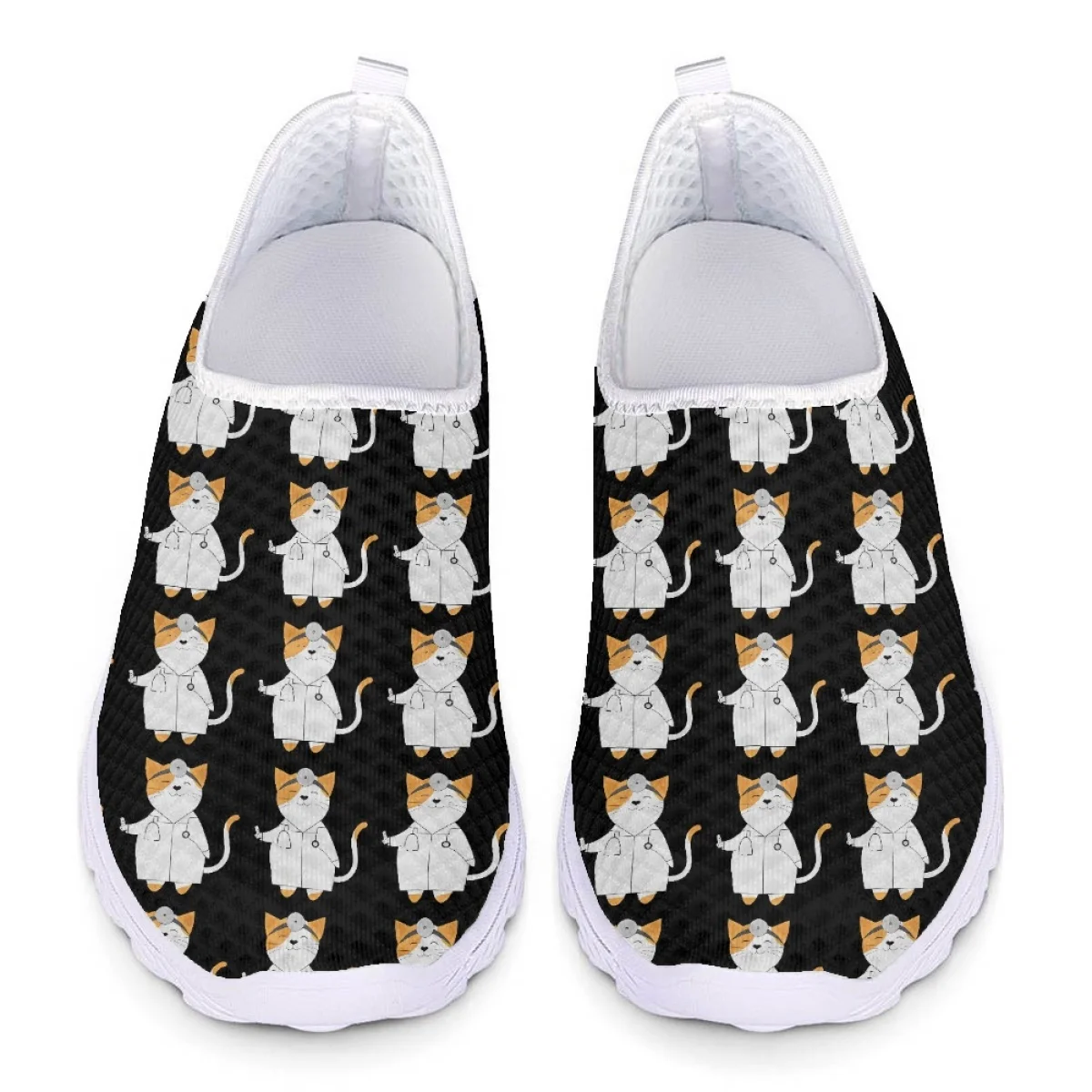 New Ladies Flat Casual Shoes Hot Cute Cartoon Doctor Nursing Kitten Pattern Printing Comfortable Soft Nurse Shoes Mesh Sneakers
New Ladies Flat Casual Shoes Hot Cute Cartoon Doctor Nursing Kitten Pattern Printing Comfortable Soft Nurse Shoes Mesh Sneakers