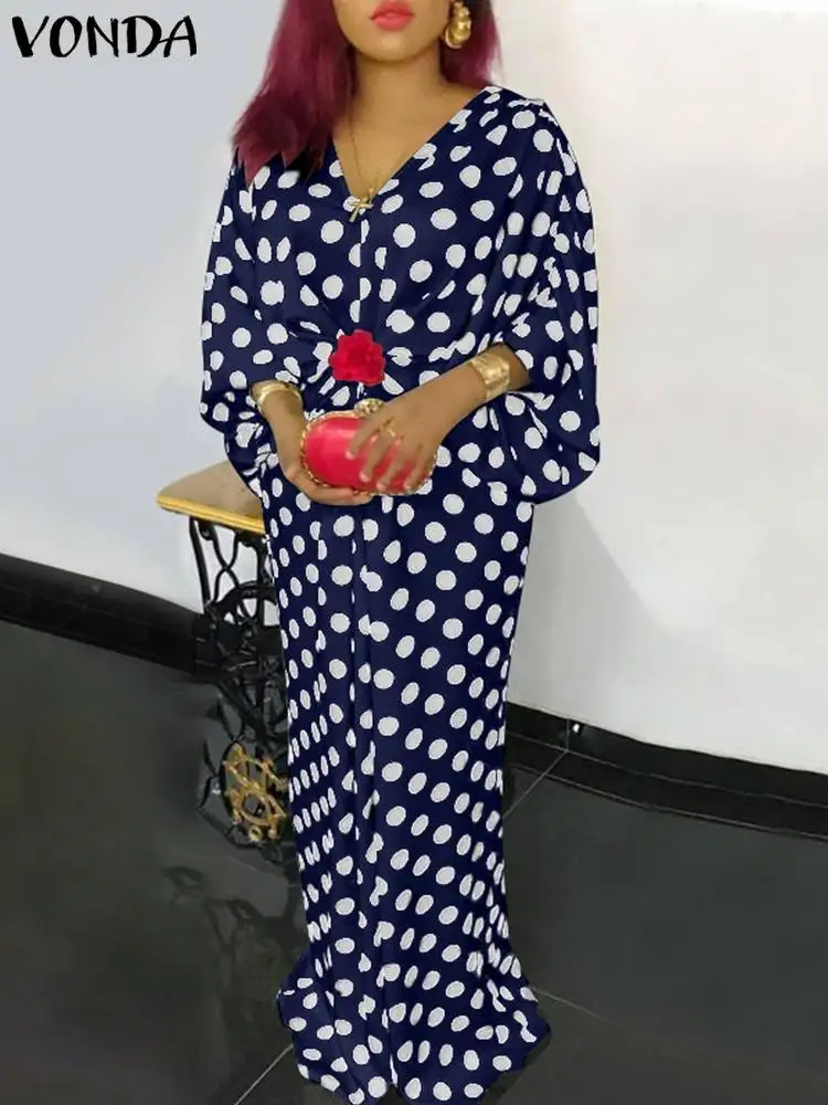 VONDA Bohemian Ruffled Maxi Dress 2022 Summer Women Long Sleeve Crochet Sundress V Neck Vintage Polka Dot Holiday Party Dresses
VONDA Bohemian Ruffled Maxi Dress 2022 Summer Women Long Sleeve Crochet Sundress V Neck Vintage Polka Dot Holiday Party Dresses