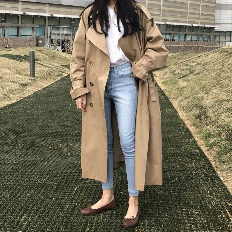 Women Long Coat Double-breasted Trench Coat 2022 Spring New Women Jacket Korean Loose Coat Top Female Windbreaker Autumn Jacket
Women Long Coat Double-breasted Trench Coat 2022 Spring New Women Jacket Korean Loose Coat Top Female Windbreaker Autumn Jacket