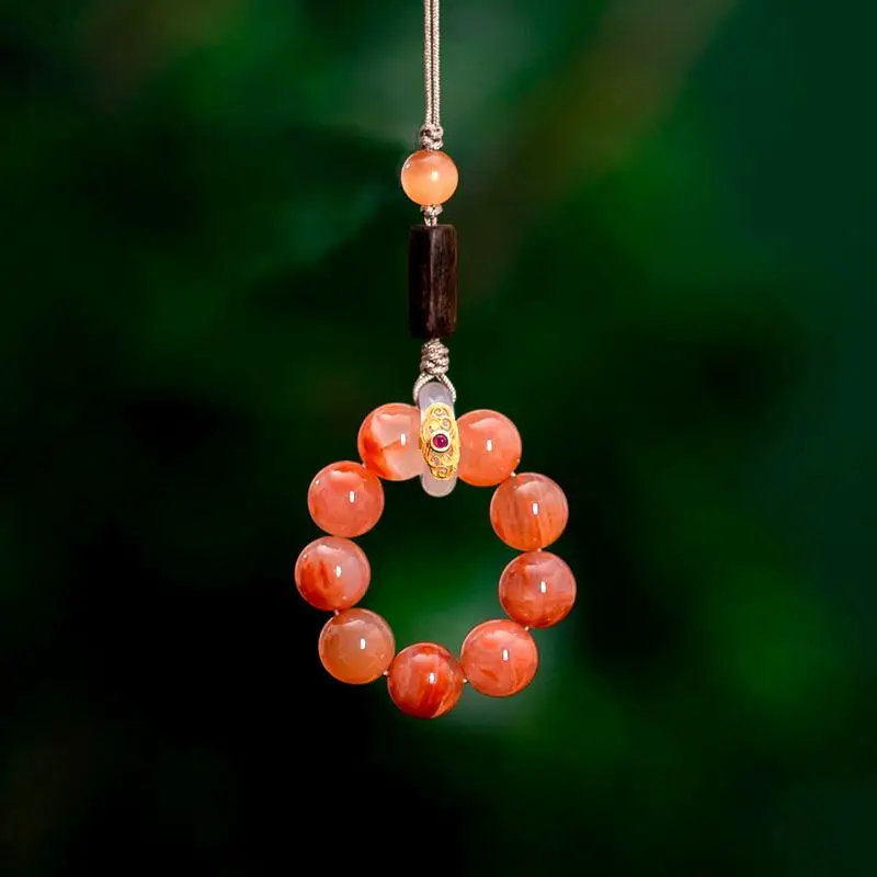 Natural South Red Agate Jade Ring Buckle Mobile Phone Chain Hanging Rope Pendant Chinese Style Ancient Bag Key Pendant
Natural South Red Agate Jade Ring Buckle Mobile Phone Chain Hanging Rope Pendant Chinese Style Ancient Bag Key Pendant