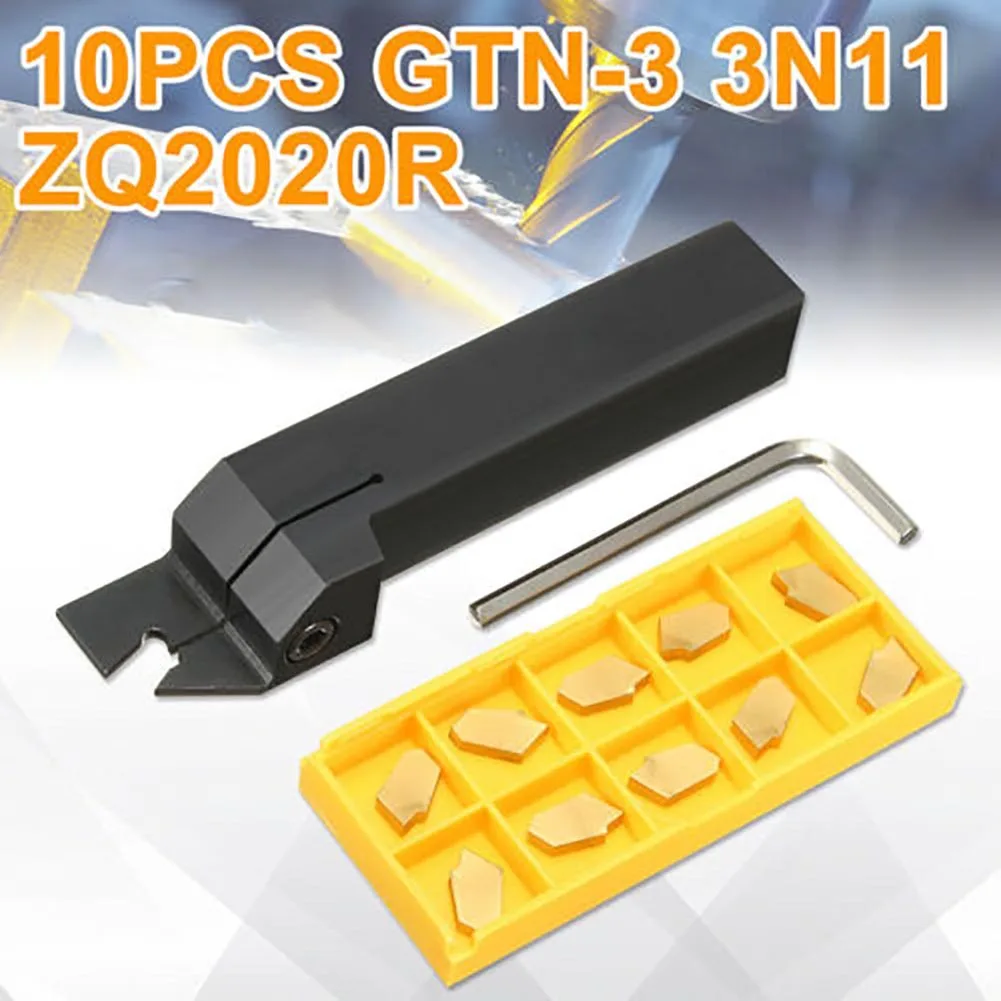 ZQ2020R-3 Lathe Grooving Turning Tool Holder Lathe Bar & 10 PCS GTN-3 SP300 Inserts & Wrench 12 PCS Set Machinery Accessories
ZQ2020R-3 Lathe Grooving Turning Tool Holder Lathe Bar & 10 PCS GTN-3 SP300 Inserts & Wrench 12 PCS Set Machinery Accessories