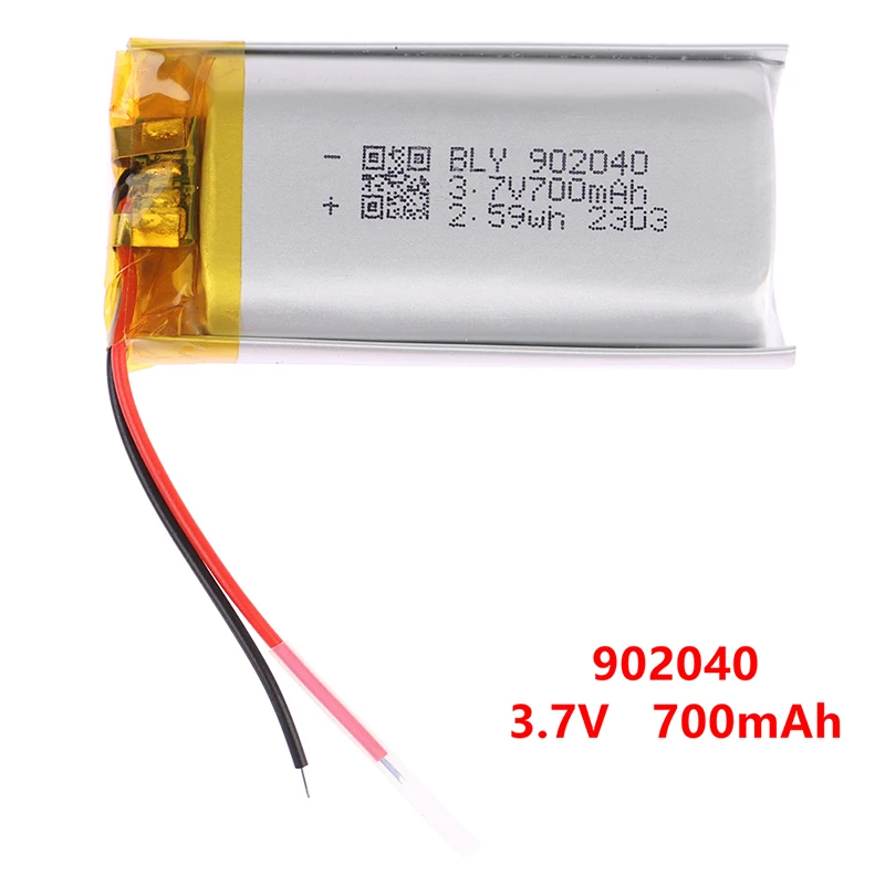 902040 3.7V 700mAh Lithium Polymer LiPo Rechargeable Battery For Mp3 DVD E-book Bluetooth Speaker LED light Beauty Smart Home
902040 3.7V 700mAh Lithium Polymer LiPo Rechargeable Battery For Mp3 DVD E-book Bluetooth Speaker LED light Beauty Smart Home