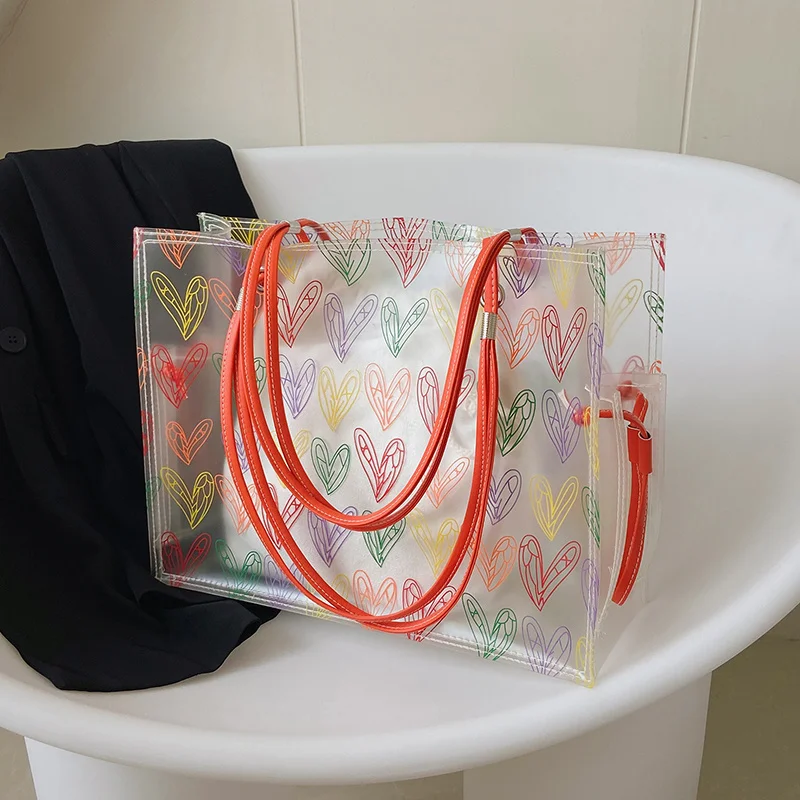 Net red jelly bag women's 2022 new fashion large capacity women's bag transparent handbag versatile One Shoulder Tote Bag
Net red jelly bag women's 2022 new fashion large capacity women's bag transparent handbag versatile One Shoulder Tote Bag