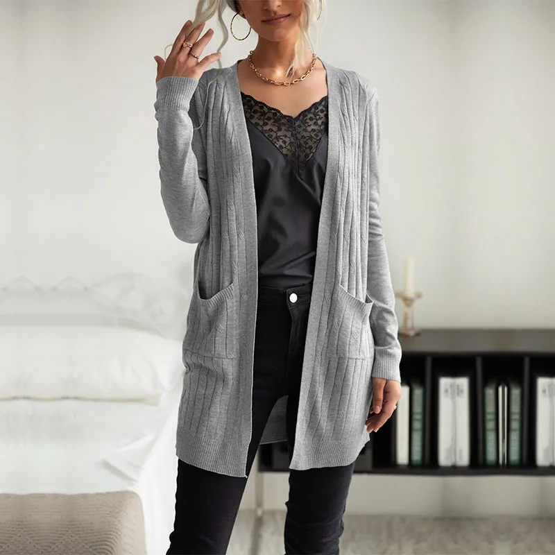 Light Luxury Ice Silk Cotton Cardigan Loose Long Section Casual Solid Color Knitted Sweater Coat Female V-neck Diamond Sweater
Light Luxury Ice Silk Cotton Cardigan Loose Long Section Casual Solid Color Knitted Sweater Coat Female V-neck Diamond Sweater