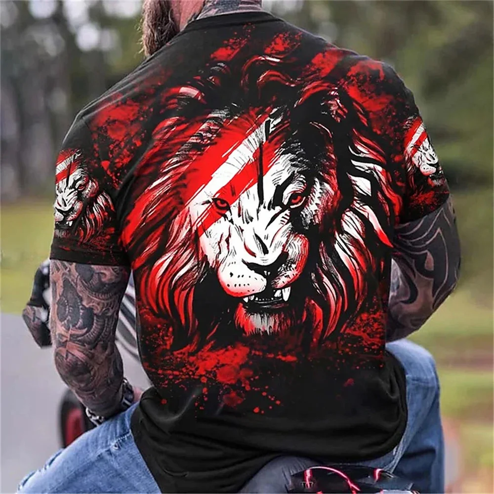 Vintage Animal Lion 3D Printing Men's T-shirts Summer Outdoor Crew Neck Short Sleeve Loose Tees Streetwear Tops Clothing Apparel
Vintage Animal Lion 3D Printing Men's T-shirts Summer Outdoor Crew Neck Short Sleeve Loose Tees Streetwear Tops Clothing Apparel