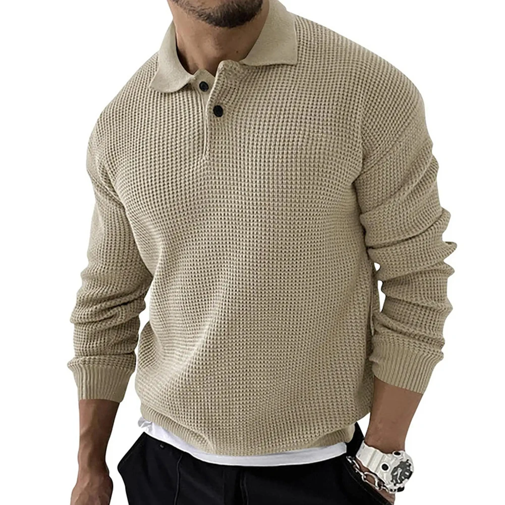 Men Lapel Pullover Button Up Knitted Long Sleeve Sweater Casual Loose Sweatshirts Solid Top Slim Fitting Men's Sweater Top
Men Lapel Pullover Button Up Knitted Long Sleeve Sweater Casual Loose Sweatshirts Solid Top Slim Fitting Men's Sweater Top