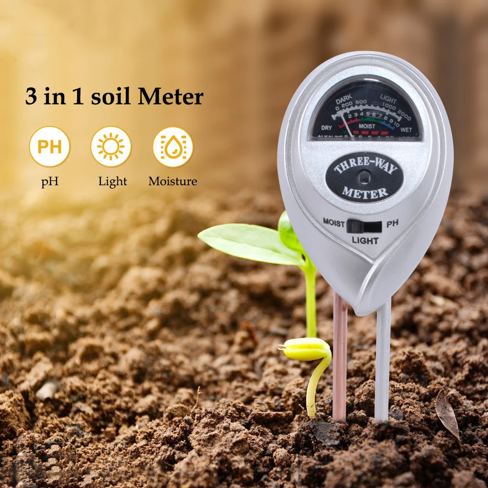 3 in 1 Soil PH Meter Sunlight PH Tester Garden Flowers Soil Moisture Sensor Meter Plants Acidity Humidity PH Monitor Detector
3 in 1 Soil PH Meter Sunlight PH Tester Garden Flowers Soil Moisture Sensor Meter Plants Acidity Humidity PH Monitor Detector