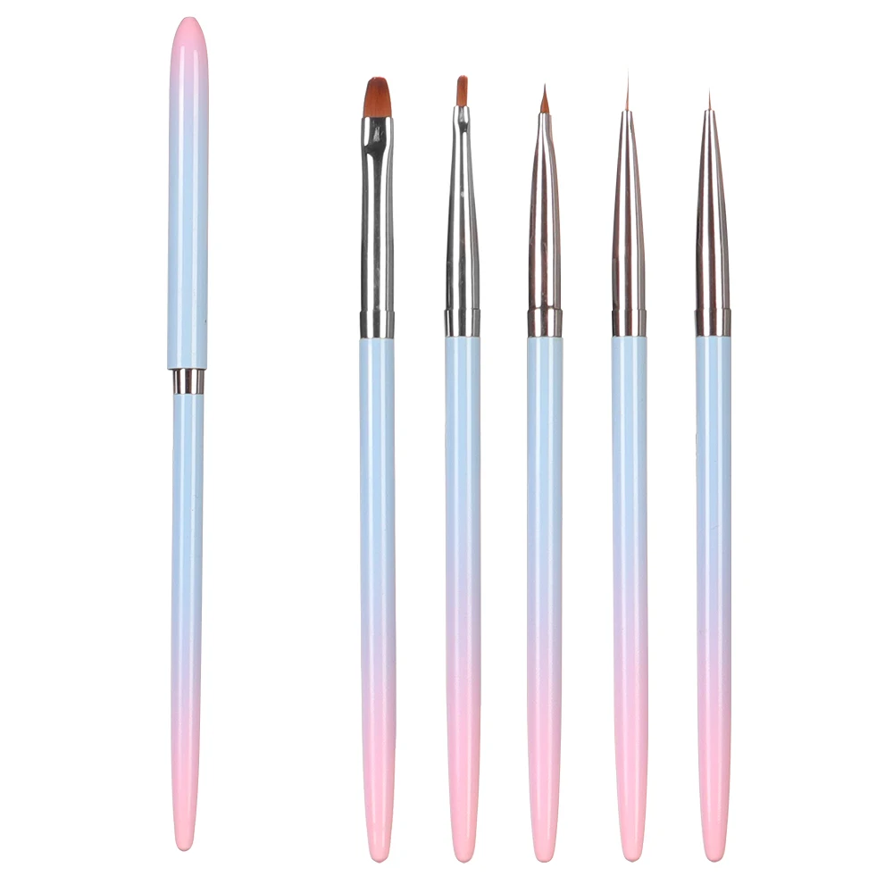 5pcs/Set Alloy Handle Nail Brush Good Quality Nail Art Brush Gel Builder Painting Drawing Liner Brush Manicure Tools
5pcs/Set Alloy Handle Nail Brush Good Quality Nail Art Brush Gel Builder Painting Drawing Liner Brush Manicure Tools