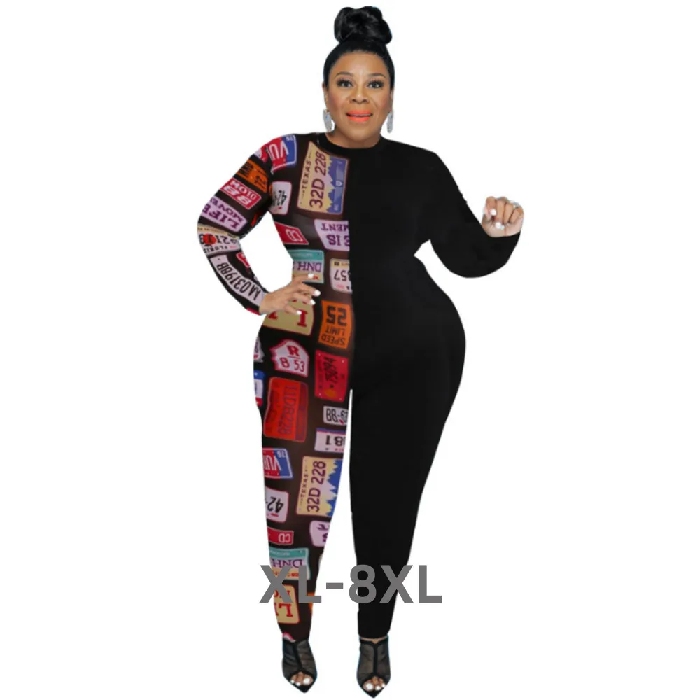Plus Size Women's Clothing Summer New Temperament and Fashion Semi-printed Long-sleeved Ladies Jumpsuit 3xl 4xl 5xl 6xl
Plus Size Women's Clothing Summer New Temperament and Fashion Semi-printed Long-sleeved Ladies Jumpsuit 3xl 4xl 5xl 6xl