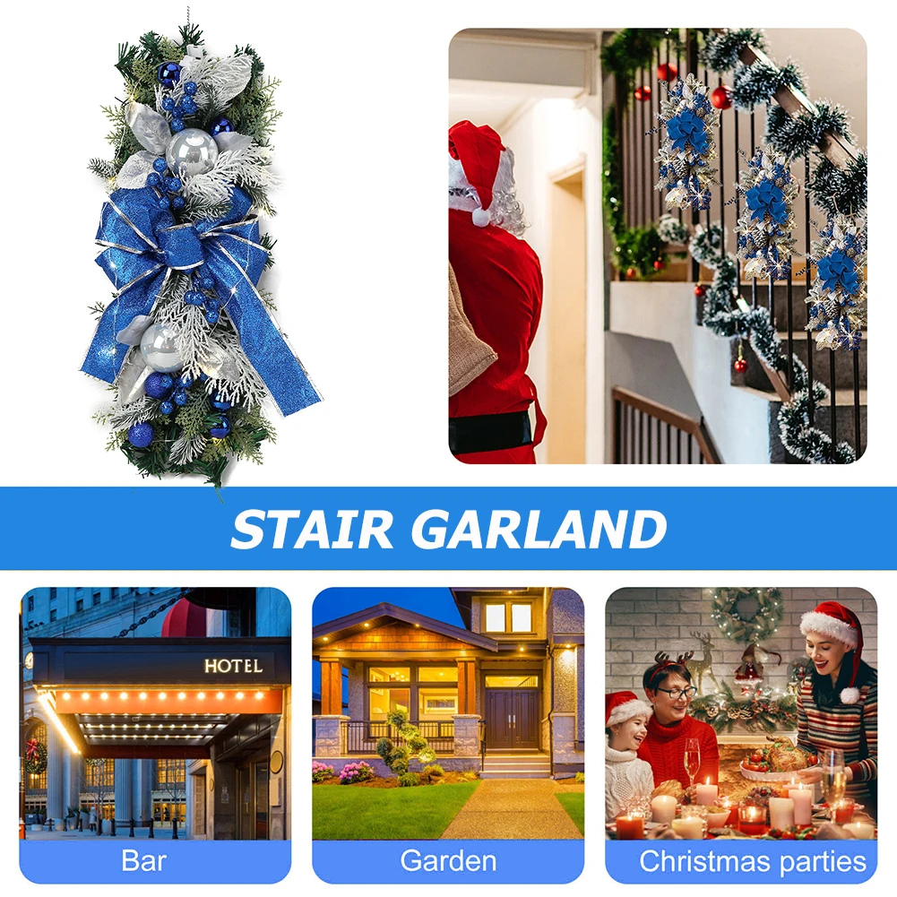 Изысканный Рождественский венок со ступеньками, светящаяся Праздничная гирлянда, подвески в виде рождественской елки с перевернутым верхо... 
Изысканный Рождественский венок со ступеньками, светящаяся Праздничная гирлянда, подвески в виде рождественской елки с перевернутым верхо...