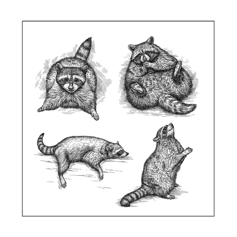 Raccoon Clear Silicone Stamps for DIY Scrapbooking Card Making Album Paper Craft Silicon Rubber Transparent Stamp 14*14cm
Raccoon Clear Silicone Stamps for DIY Scrapbooking Card Making Album Paper Craft Silicon Rubber Transparent Stamp 14*14cm