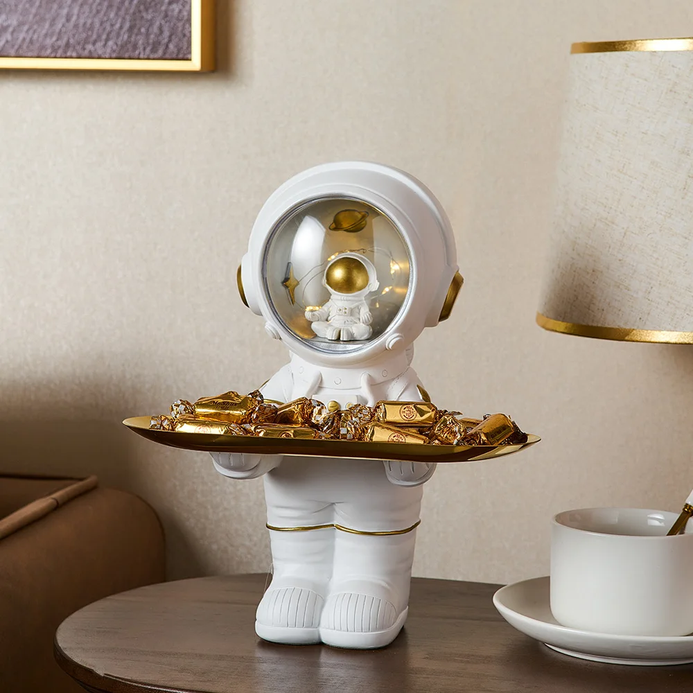 Creative Astronaut Statue Storage Tray Nordic Home Decor Desk Storage Astronaut Figurine Living Room Table Decor Key Storage
Creative Astronaut Statue Storage Tray Nordic Home Decor Desk Storage Astronaut Figurine Living Room Table Decor Key Storage