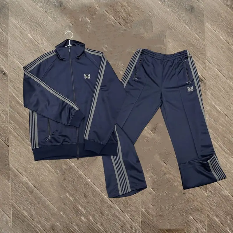 NEEDLES Tracksuit Embroidery Butterfly Side Stripes Jackets Sweatpants Suit Men Women Mesh Pants Sports Set
NEEDLES Tracksuit Embroidery Butterfly Side Stripes Jackets Sweatpants Suit Men Women Mesh Pants Sports Set