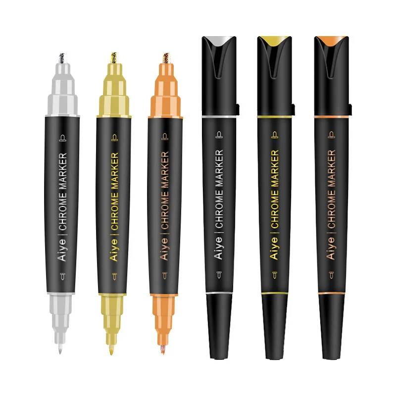 Double-headed Chrome Pen Paint Metal Pen Plastic Model Toy DIY Electroplating Marker Pen Art Painting Student Supplies
Double-headed Chrome Pen Paint Metal Pen Plastic Model Toy DIY Electroplating Marker Pen Art Painting Student Supplies