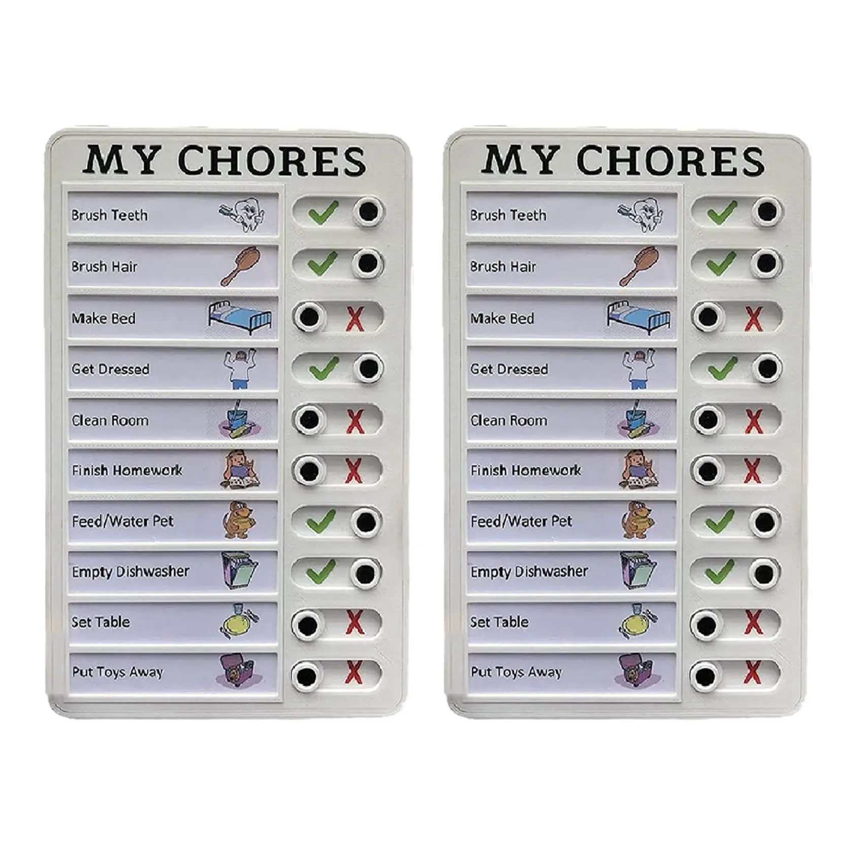 2X My Chores Checklist Memo Plastic Board, Detachable and Reusable Creative Memo Checklist for Check Items and Form
2X My Chores Checklist Memo Plastic Board, Detachable and Reusable Creative Memo Checklist for Check Items and Form
