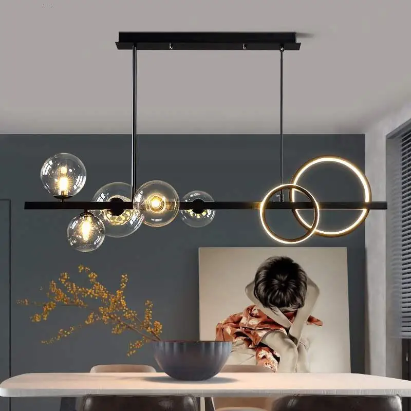 Nordic minimalist restaurant lamp creative bar magic bean glass bubble chandelier
Nordic minimalist restaurant lamp creative bar magic bean glass bubble chandelier