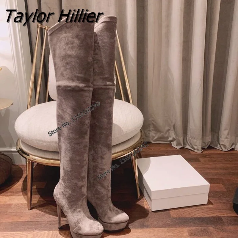 Autumn Over-The-Knee Women'S Boots Suede Waterproof Platform Over-The-Knee Elastic Boots Are Thin All-Match Women'S Boots 46
Autumn Over-The-Knee Women'S Boots Suede Waterproof Platform Over-The-Knee Elastic Boots Are Thin All-Match Women'S Boots 46