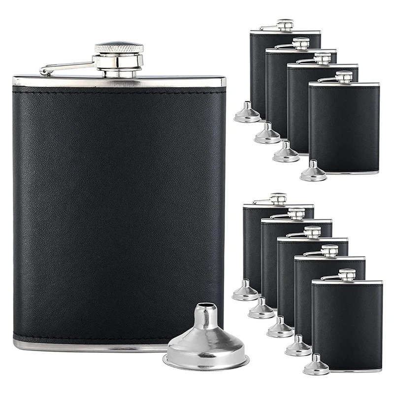 10 PCS 8Oz Hip Flask For Liquor Stainless Steel Leakproof Hip Flask With 10PCS Funnel,For Gift Camping Wedding Party
10 PCS 8Oz Hip Flask For Liquor Stainless Steel Leakproof Hip Flask With 10PCS Funnel,For Gift Camping Wedding Party