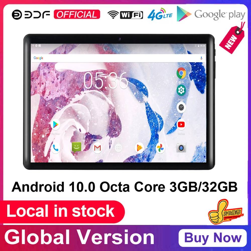 BDF New Global Pro 10.1 Inch Tablet Pc 4G LTE Phone Calls 3GB/32GB Android 10.0 GPS Octa Core Tablets Android Laptop Tablet 10
BDF New Global Pro 10.1 Inch Tablet Pc 4G LTE Phone Calls 3GB/32GB Android 10.0 GPS Octa Core Tablets Android Laptop Tablet 10