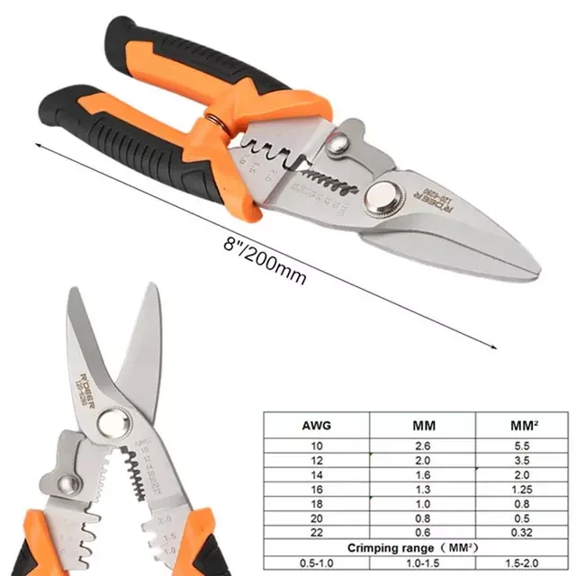 Multi-function Automatic Wire Stripper Crimper Stripping Tools Crimping Pliers Precision Stripping Hole And Cutting Edge
Multi-function Automatic Wire Stripper Crimper Stripping Tools Crimping Pliers Precision Stripping Hole And Cutting Edge
