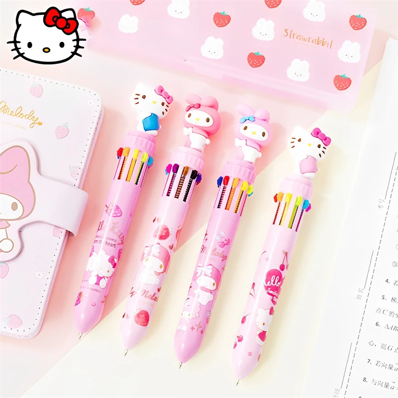 

Kawaii Sanrio HelloKitty Signature Pen MyMelody Cute Cartoon Student Writing 0.5mm Black Press Bullet Gel Pen School Supplies