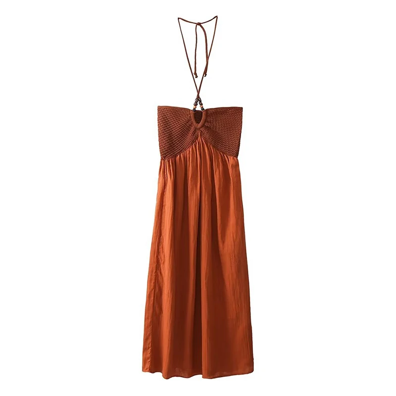 YENKYE Summer Women Sexy Sleeveless Halter Patchwork Knit Dress Holiday Vestidos
YENKYE Summer Women Sexy Sleeveless Halter Patchwork Knit Dress Holiday Vestidos