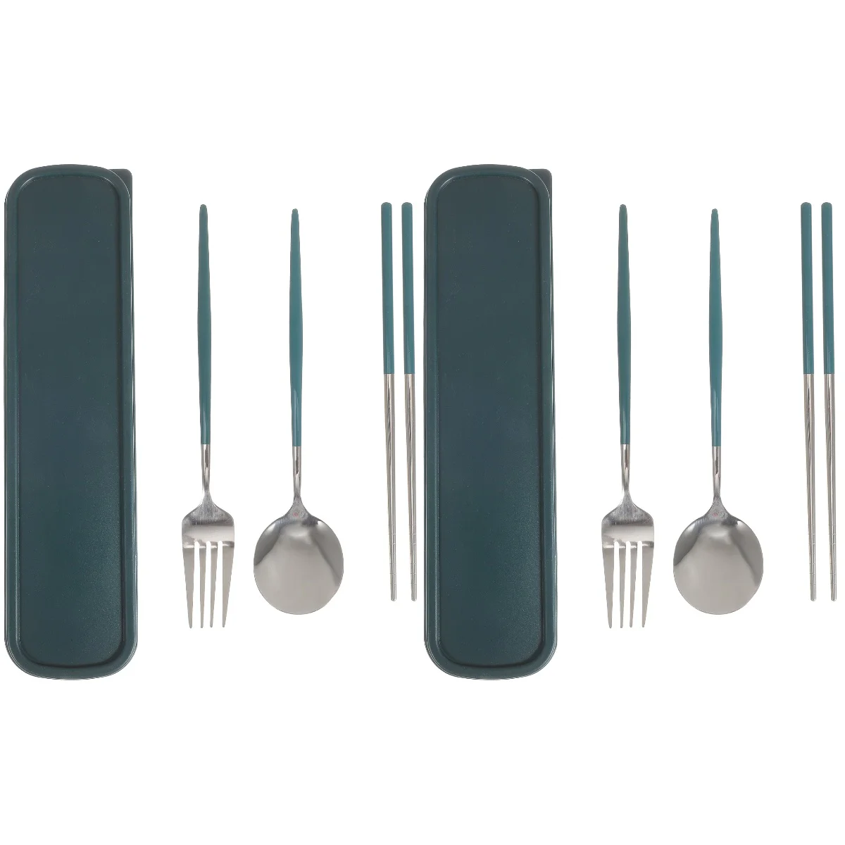 2 Sets of Boxed Multi-function Stainless Steel Cutlery Outdoor Cutlery Fork Spoon Chopsticks for Camping Students Picnic
2 Sets of Boxed Multi-function Stainless Steel Cutlery Outdoor Cutlery Fork Spoon Chopsticks for Camping Students Picnic