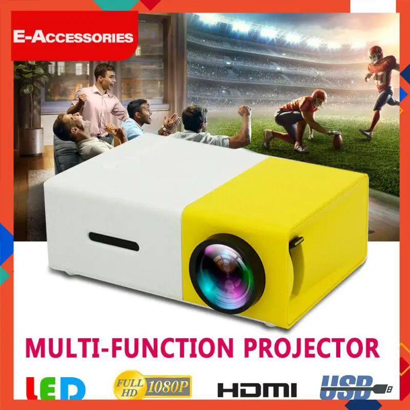 

Портативный ТВ-приставка Yg300 мини-проектор компактный мультисовместимый домашний медиаплеер аудио устройство милый видеопроектор Full Hd