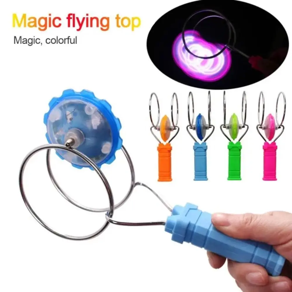 

Magnetic Spinning Top Colorful LED Lights Luminous Gyroscope Rotating Handle Magic Flying Gyro Children's Classic Toy Gifts