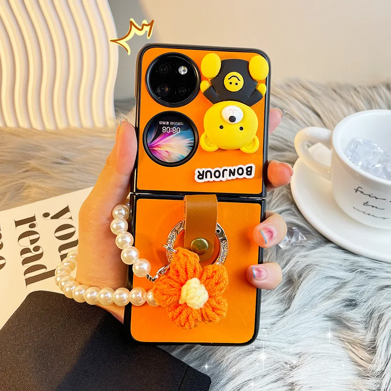 Cute Leather Phone Case Pearl Handheld Back Cover for Huawei P50 Pocket S Protective Shell P50 Pocket New Anti-fall Shell
Cute Leather Phone Case Pearl Handheld Back Cover for Huawei P50 Pocket S Protective Shell P50 Pocket New Anti-fall Shell