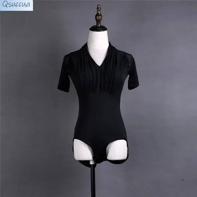 New Style Latin Dance Adult Female Performance Sexy One-Piece Stitching Mesh Sleeves Chest Pleated Top Short-Sleeved
New Style Latin Dance Adult Female Performance Sexy One-Piece Stitching Mesh Sleeves Chest Pleated Top Short-Sleeved