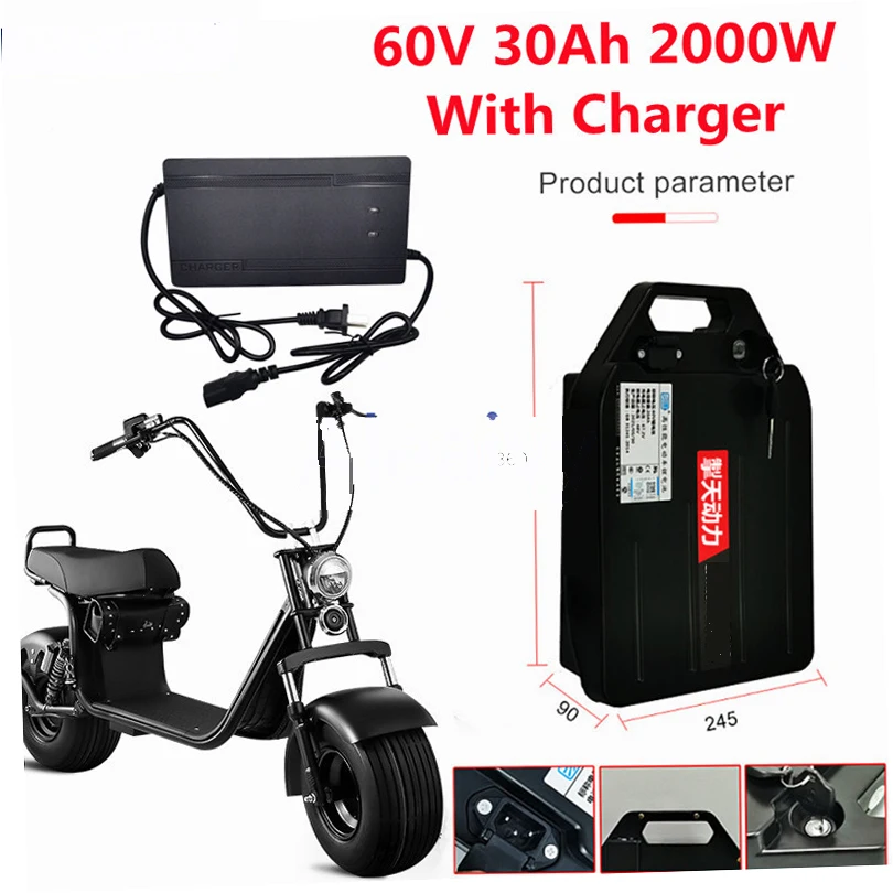 Waterproof Rechargeable 60V 30Ah Li Ion Battery for 1500w 2000W Citycoco X7 X8 X9 Trolling Motor Lithium Battery + 3A Charger
Waterproof Rechargeable 60V 30Ah Li Ion Battery for 1500w 2000W Citycoco X7 X8 X9 Trolling Motor Lithium Battery + 3A Charger