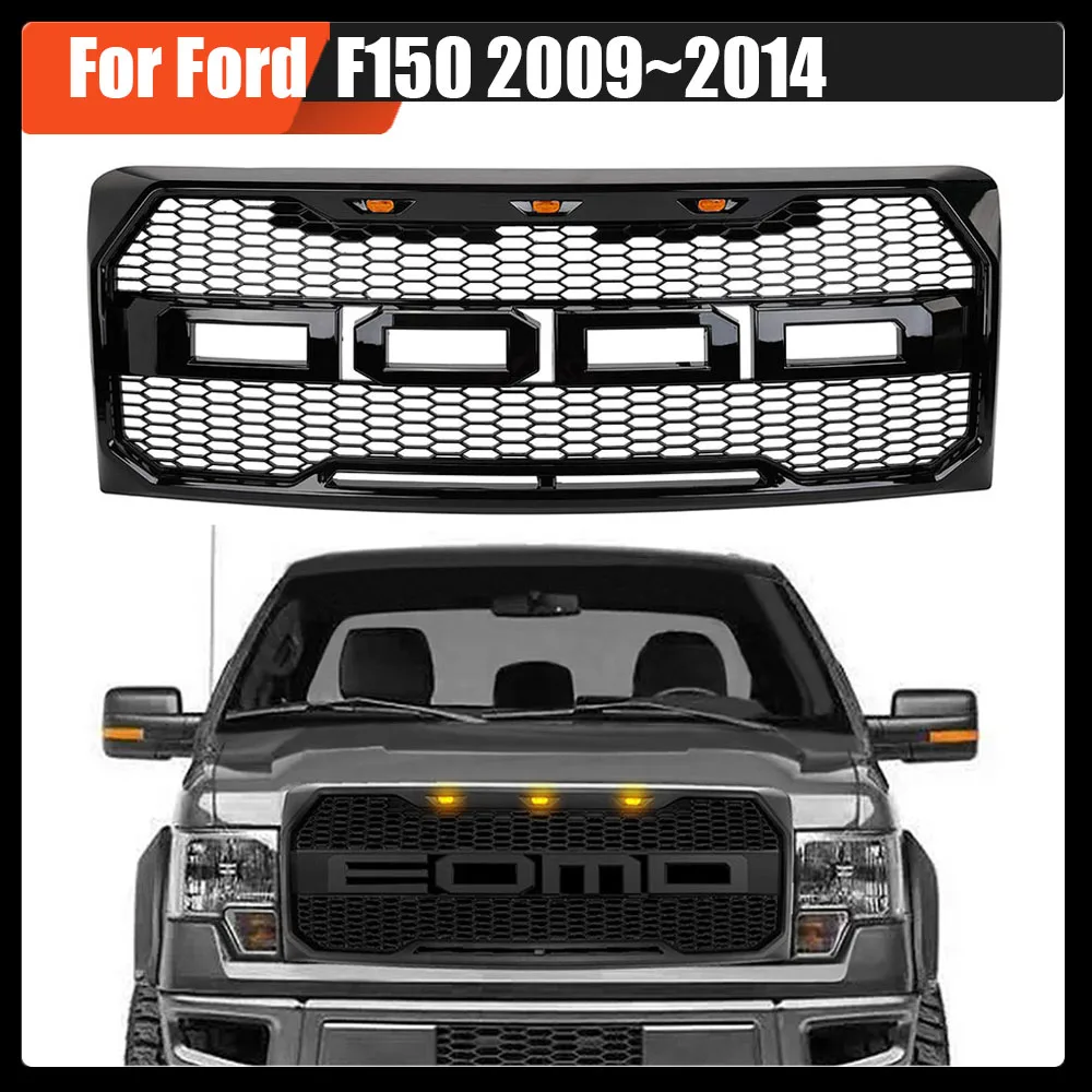 For Ford F150 2009~2014 Pickup Auto Parts Custom Bright Black Front Car Mesh Grille Trim Replacement Grill Raptor Style With Led
For Ford F150 2009~2014 Pickup Auto Parts Custom Bright Black Front Car Mesh Grille Trim Replacement Grill Raptor Style With Led