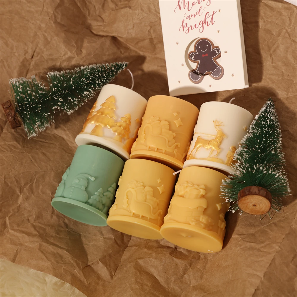 Embossed Christmas Theme Pillar Candle Silicone Mould Handmade Christmas Scented Candle Making Home Decor
Embossed Christmas Theme Pillar Candle Silicone Mould Handmade Christmas Scented Candle Making Home Decor