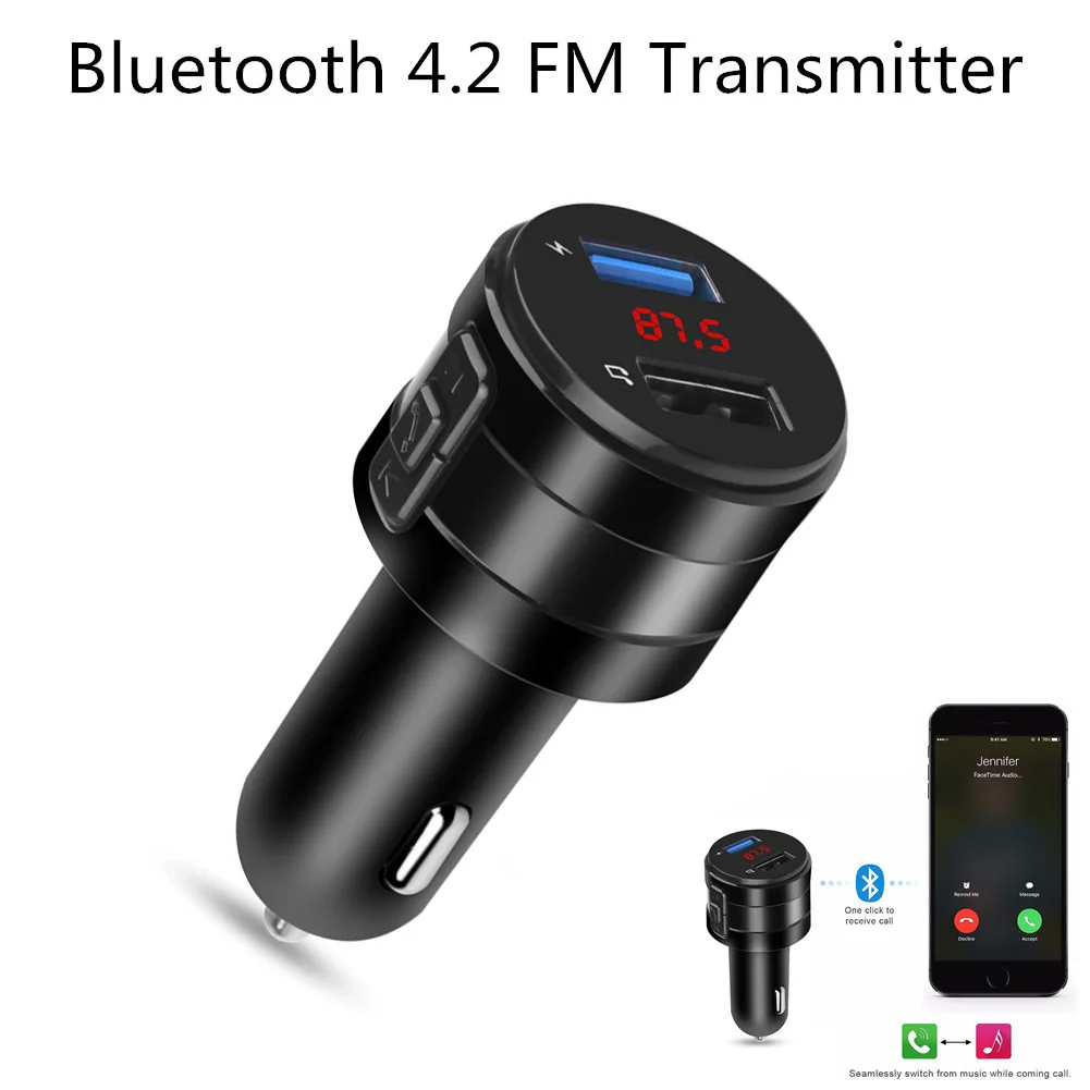 FM Transmitter Wireless Bluetooth Car Kit USB Phone Charger U Disk Memory Card Stereo A2DP MP3 WMA Music Player Universal
FM Transmitter Wireless Bluetooth Car Kit USB Phone Charger U Disk Memory Card Stereo A2DP MP3 WMA Music Player Universal