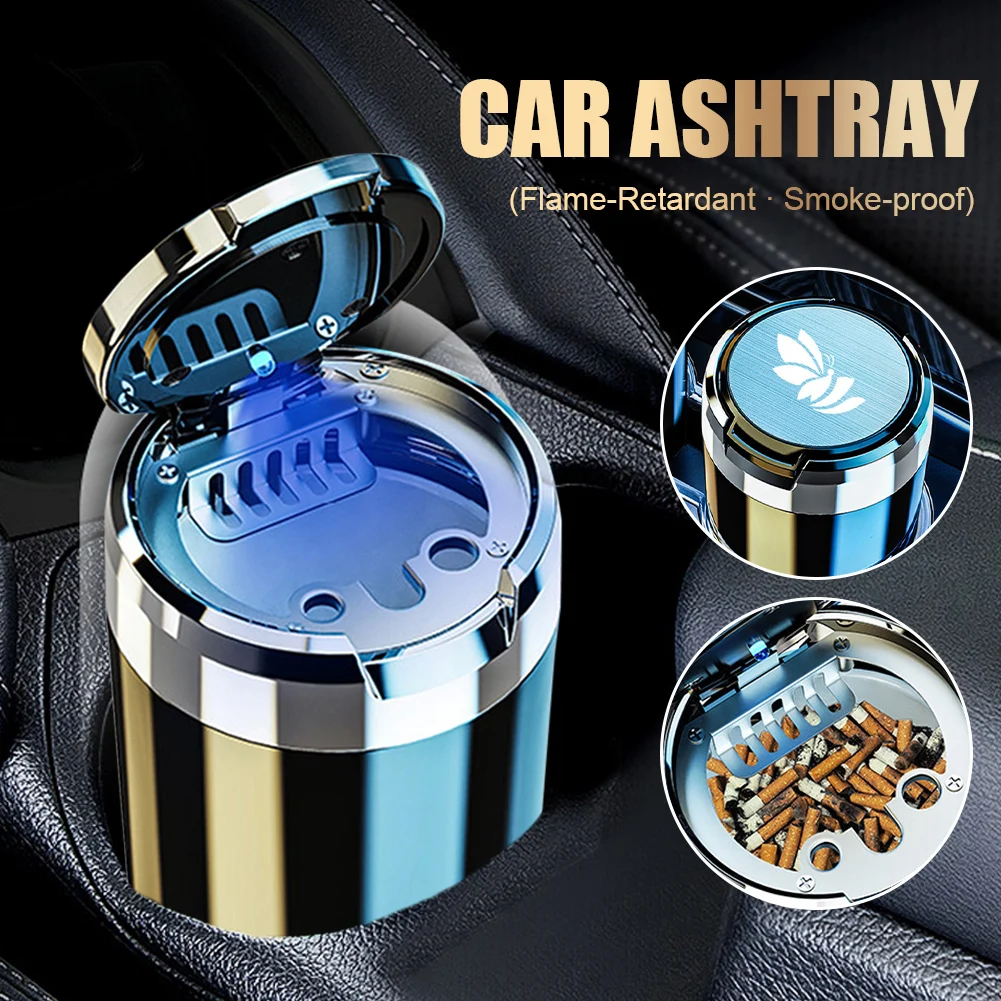 Car Ashtray with LED Light Lid Portable Mini Ashtray for Car Trash Can Detachable Smokeless Ash Tray Ceramic Liner for Car Home
Car Ashtray with LED Light Lid Portable Mini Ashtray for Car Trash Can Detachable Smokeless Ash Tray Ceramic Liner for Car Home