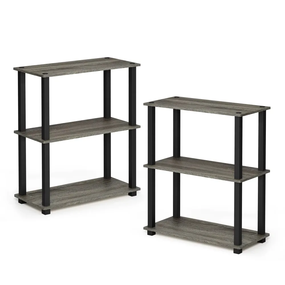 Turn-S-Tube 23.6"W x 11.6"D 29.6"H 3-Shelf Display Rack with Square Tube, French Oak Gray and Black Storage Organizer
Turn-S-Tube 23.6"W x 11.6"D 29.6"H 3-Shelf Display Rack with Square Tube, French Oak Gray and Black Storage Organizer