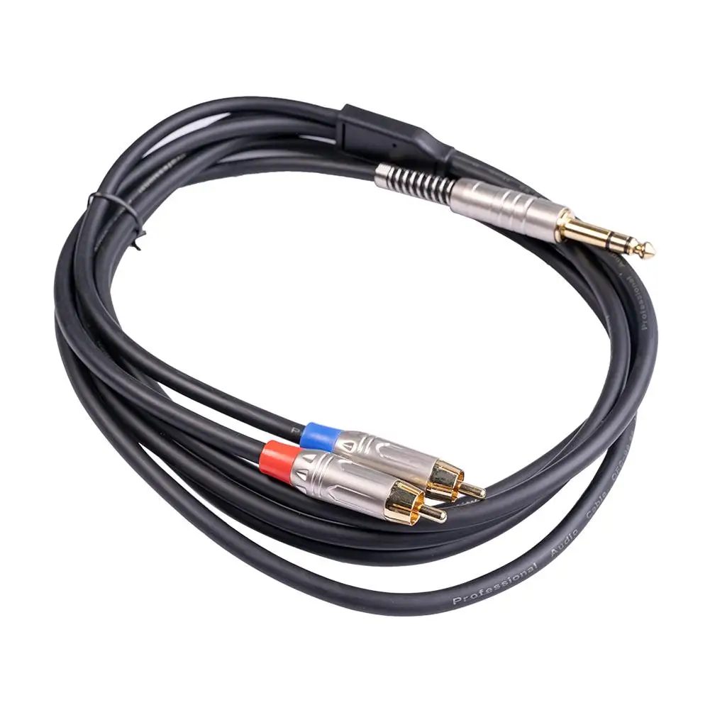 6.35mm Male To Dual Rca Male Audio Cable High-bandwidth Frequency Dual Rca To 1/4-in Cables With Double-layer Shielding 1.8m 3m
6.35mm Male To Dual Rca Male Audio Cable High-bandwidth Frequency Dual Rca To 1/4-in Cables With Double-layer Shielding 1.8m 3m