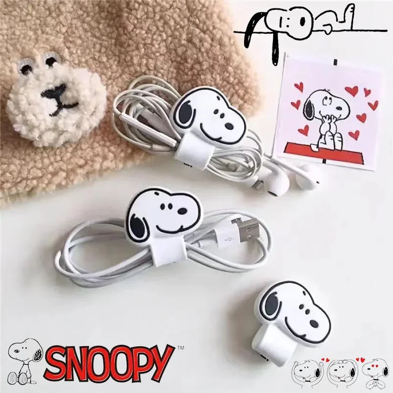 Snoopy мультяшный кабель для передачи данных застежка хранения Корейская версия