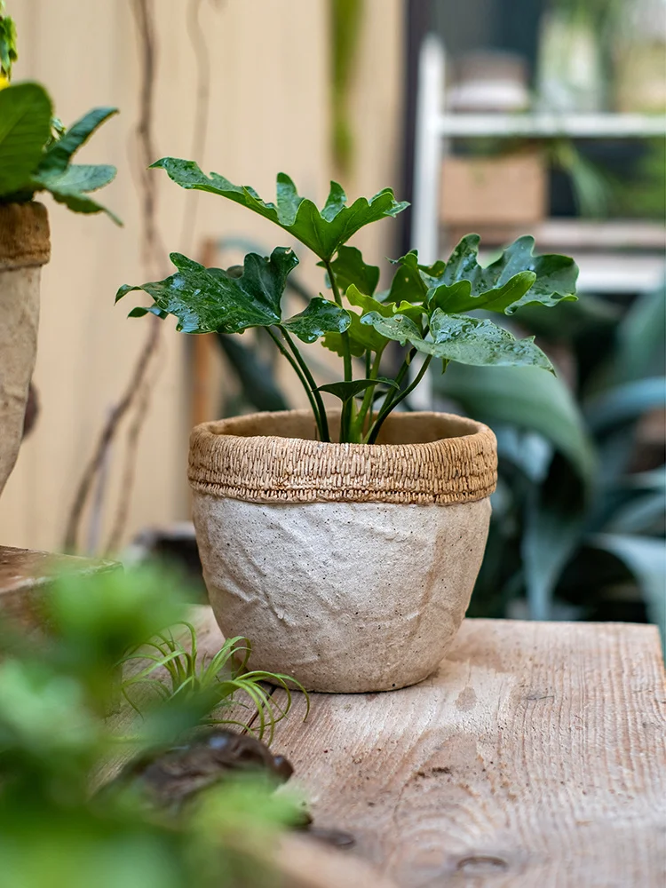 Rattan-Like Cloth Pattern Cement Flower Pot Utensils Wide Mouth Bowl Garden Distressed Art Furnishings Decoration
Rattan-Like Cloth Pattern Cement Flower Pot Utensils Wide Mouth Bowl Garden Distressed Art Furnishings Decoration