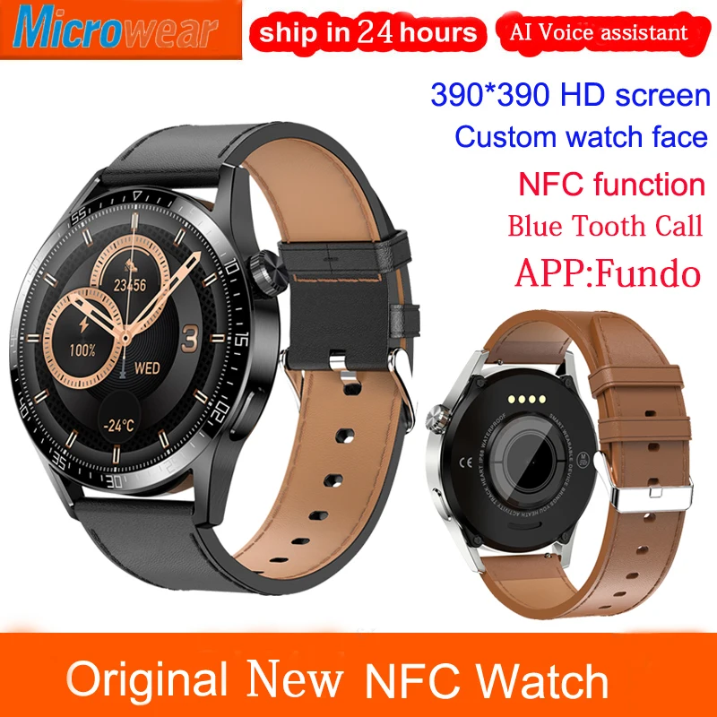 New NFC Smart Watch 390*390 HD Screen Men Blue Tooth Call Business Sport Music Play Heartrate ECG Smartwatch For Android IOS
New NFC Smart Watch 390*390 HD Screen Men Blue Tooth Call Business Sport Music Play Heartrate ECG Smartwatch For Android IOS