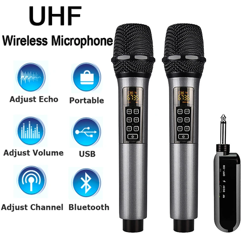 Professional UHF Wireless Microphone Selectable Channel Handheld Karaoke Microphone Studio Home Party Singing Stage Performance
Professional UHF Wireless Microphone Selectable Channel Handheld Karaoke Microphone Studio Home Party Singing Stage Performance