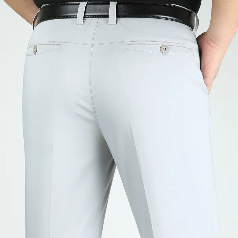 Ice Silk Cotton Summer Thin Men's Casual Pants High Waist Loose Elastic Straight Business Men Long Pants Solid Stretch Trousers
Ice Silk Cotton Summer Thin Men's Casual Pants High Waist Loose Elastic Straight Business Men Long Pants Solid Stretch Trousers