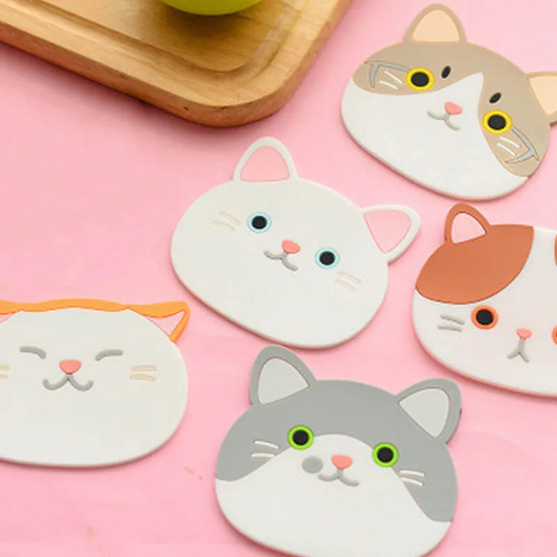 1PC Cartoon Cat Kitchen Tableware Mats Silicone Waterproof Table Placemat Heat Insulation Non-Slip Baby Bowl Pads Coffee Coaster
1PC Cartoon Cat Kitchen Tableware Mats Silicone Waterproof Table Placemat Heat Insulation Non-Slip Baby Bowl Pads Coffee Coaster