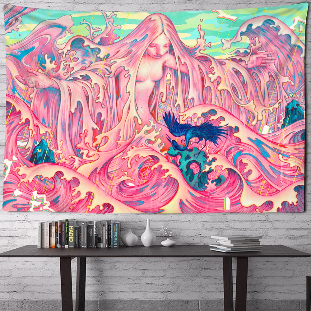 Мультяшная Акварельная роспись ткань психоделический гобелен настенная подвеска полиэстер тонкий диван одеяло искусство настенные ковры Йога 
Мультяшная Акварельная роспись ткань психоделический гобелен настенная подвеска полиэстер тонкий диван одеяло искусство настенные ковры Йога