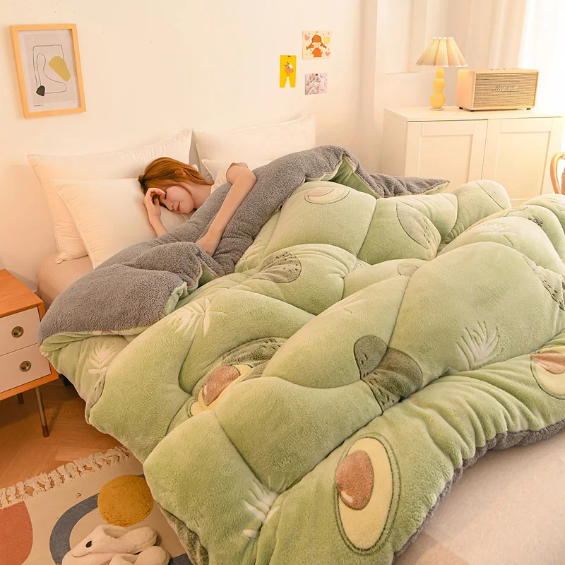 Winter lamb velvet thickened warm quilt winter double single comforter home cotton 6kg quilt core double-sided velvet quilt
Winter lamb velvet thickened warm quilt winter double single comforter home cotton 6kg quilt core double-sided velvet quilt